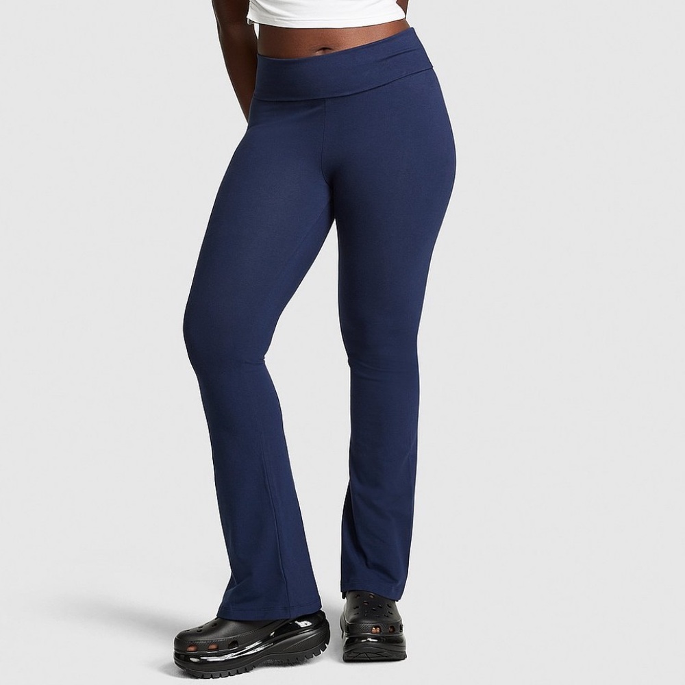 PINK Victoria’s Secret Stretch Foldover Flare Leggings